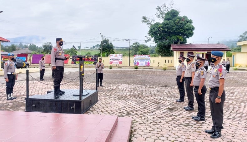 Personel Polres Langkat Naik Pangkat Termasuk Wakapolres Dan Kasat