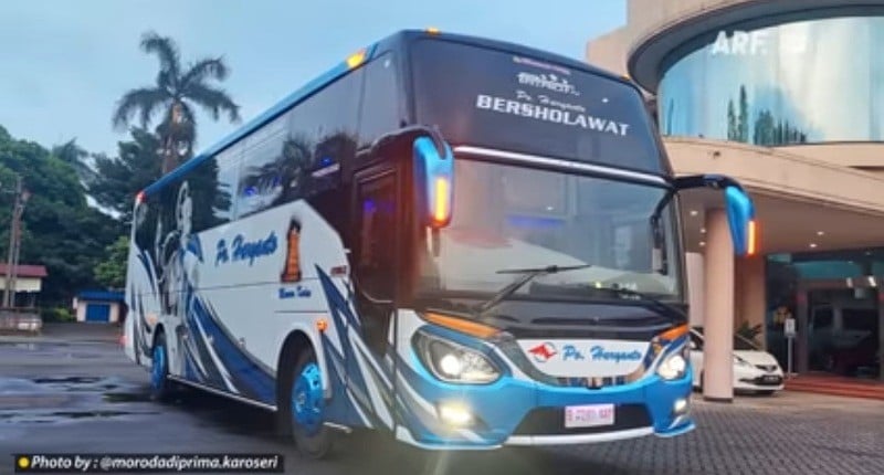 Terlihat Gagah PO Haryanto Pamer Bodi Bus Patriot Baru Dari Karoseri