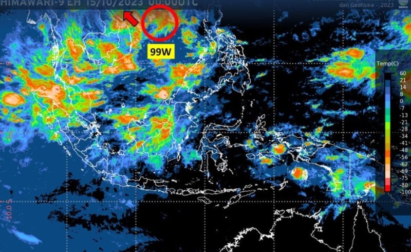 Bibit Siklon Tropis 99W Muncul Di Laut Cina Selatan Sejumlah Wilayah