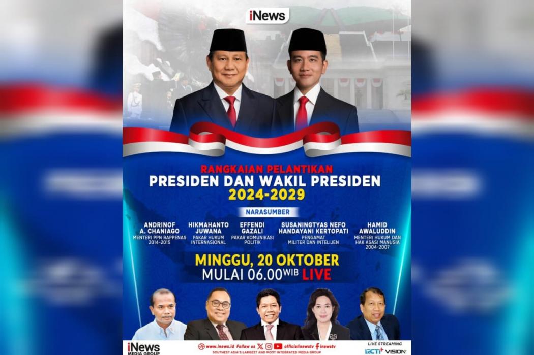 Jangan Lewatkan Pelantikan Prabowo Gibran Live Di Inews Minggu Oktober