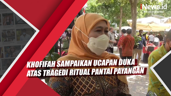 Video Khofifah Sampaikan Ucapan Duka Atas Tragedi Ritual Pantai Payangan