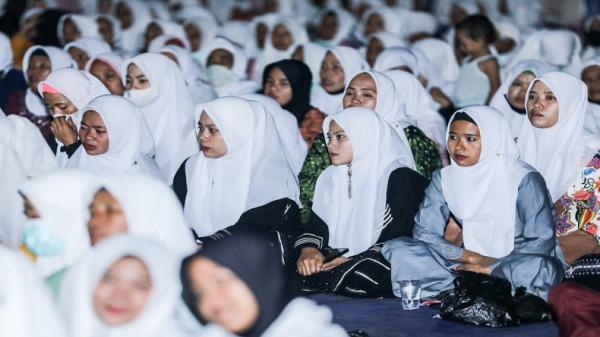 Ribuan Santri Di Serang Banten Ikut Gebyar Sholawat Dan Doa Bersama