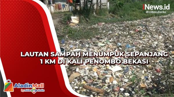 Lautan Sampah Menumpuk Sepanjang Km Di Kali Penombo Bekasi