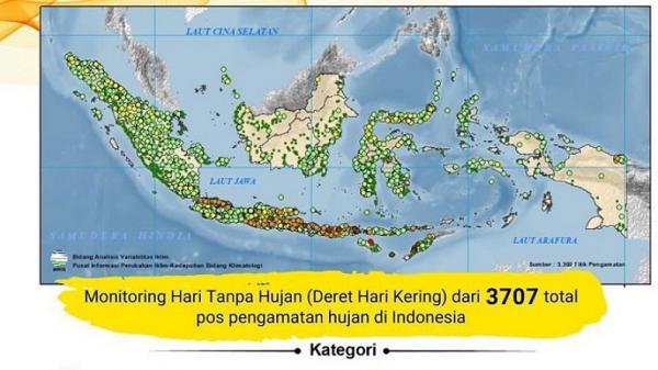 Persen Wilayah Indonesia Masuk Kemarau Sulut Bagian Selatan