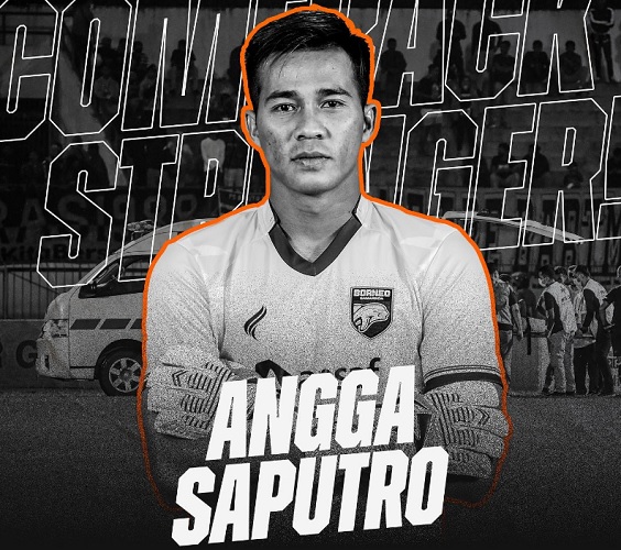 Wajah Kehantam Lutut Kiper Borneo FC Angga Saputra Mendapat 11 Jahitan