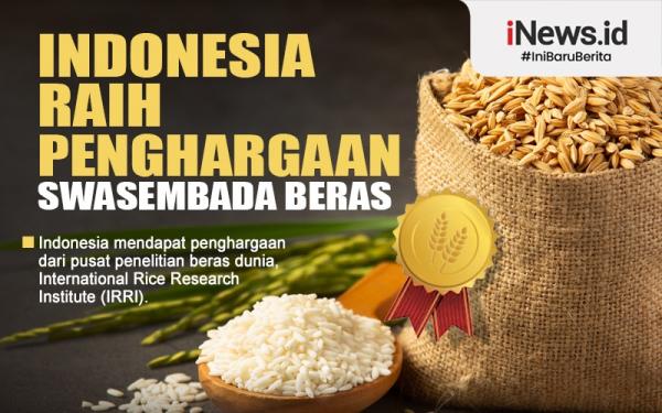 Infografis Indonesia Raih Penghargaan Swasembada Beras