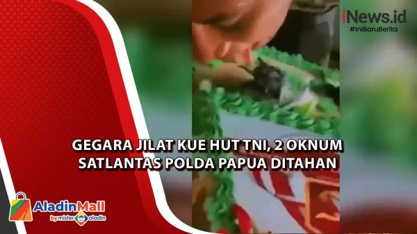 Gegara Jilat Kue HUT TNI 2 Oknum Satlantas Polda Papua Ditahan