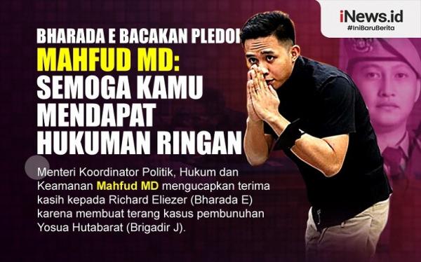 Infografis Mahfud Berdoa Agar Bharada E Dapat Hukuman Ringan