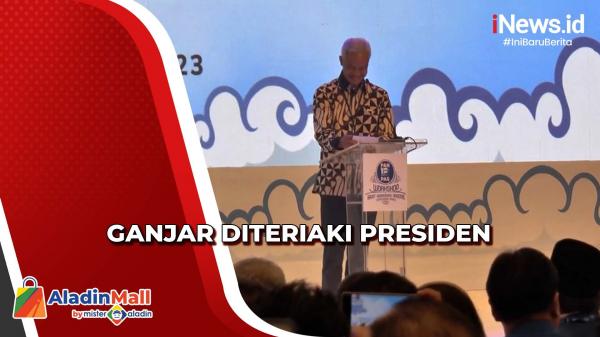 Hadiri Rakornas PAN Di Semarang Ganjar Diteriaki Presiden