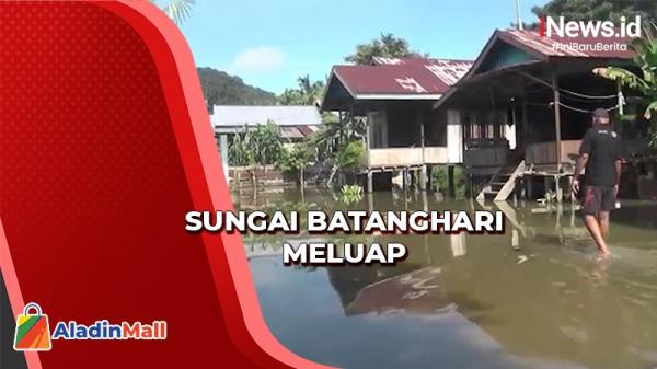 Sungai Batanghari Meluap Situs Percandian Muarojambi Terendam Banjir