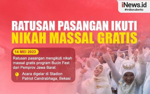 Infografis Ratusan Pasangan Ikuti Nikah Massal Gratis