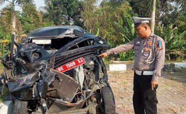 Penyebab Kecelakaan Mobil Dinas Dprd Pesisir Barat Polisi Sopir Ngantuk