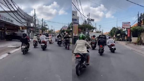 Viral Bule Di Bali Bawa Motor Ugal Ugalan Sengaja Nyaris Tendang