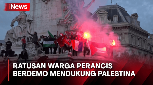 Dukung Perjuangan Palestina Ratusan Pemuda Demo Di Paris