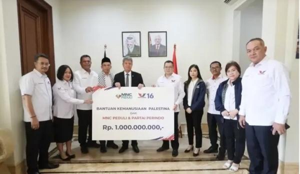 Partai Perindo Beri Bantuan Rp1 Miliar Untuk Palestina TGB Bentuk