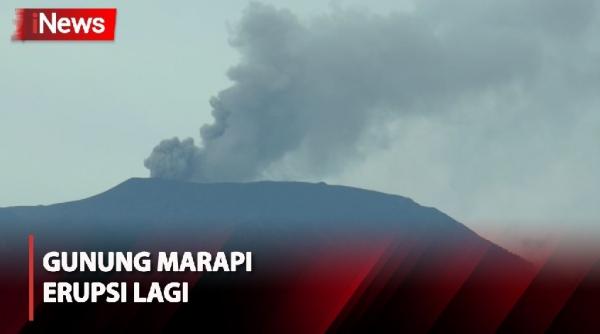 Gunung Marapi Sumbar Kembali Erupsi Diiringi Dentuman Keras