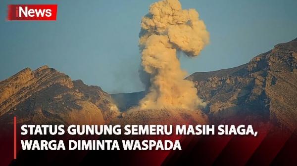 Gunung Semeru Masih Dalam Status Siaga BPBD Imbau Warga Untuk Waspada