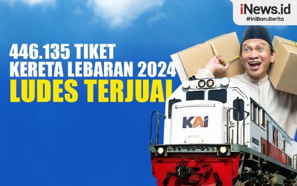 Infografis 446 135 Tiket Kereta Lebaran 2024 Ludes Terjual