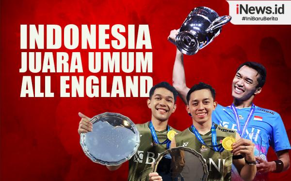 Infografis Indonesia Juara Umum All England 2024