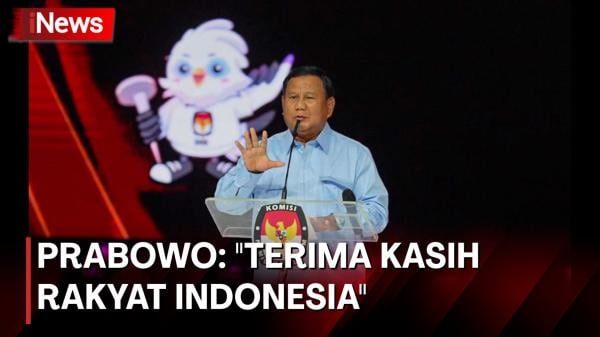 Menang Pilpres 2024 Prabowo Sampaikan Terima Kasih Kepada Seluruh