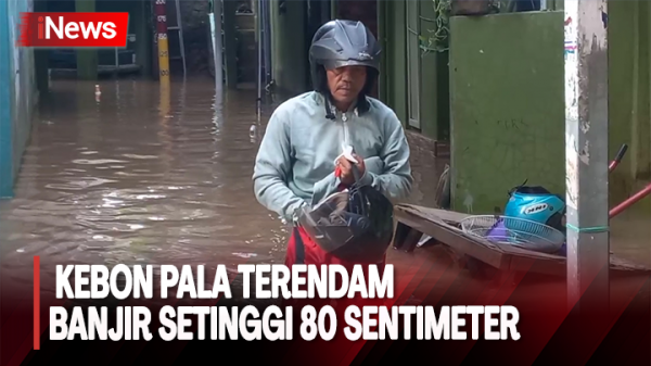 Kawasan Kebon Pala Jakarta Timur Terendam Banjir Setinggi Sentimeter