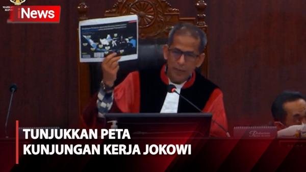 Tunjukkan Peta Kunjungan Kerja Jokowi Hakim MK Saldi Tanya Ke 4