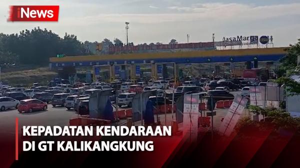 Arus Mudik Di Gt Kalikangkung Terjadi Kepadatan Kendaraan