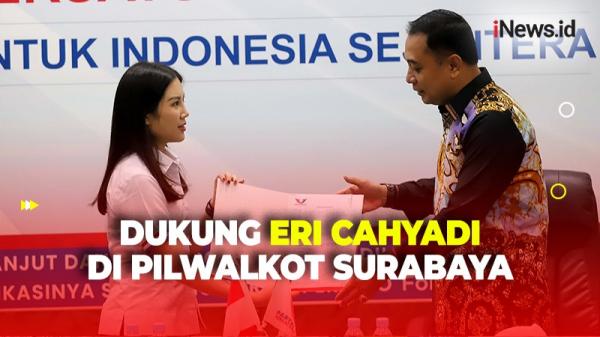 Serahkan Surat Dukungan Perindo Usung Eri Cahyadi Di Pilwalkot