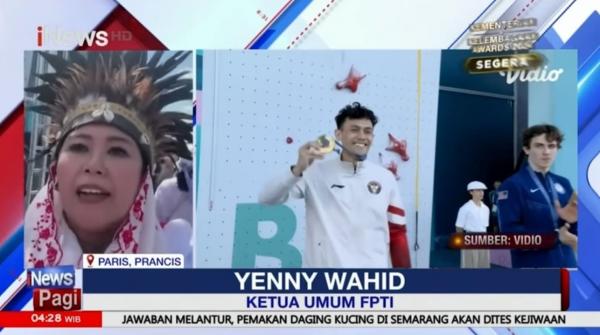 Yenny Wahid Ucapkan Terima Kasih Kepada Veddriq Usai Sumbang Emas