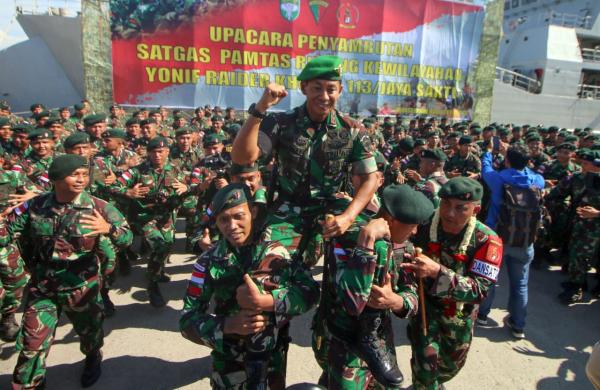 Momen Kepulangan Yonif RK 113 JS Aceh Usai Bertugas Di Papua