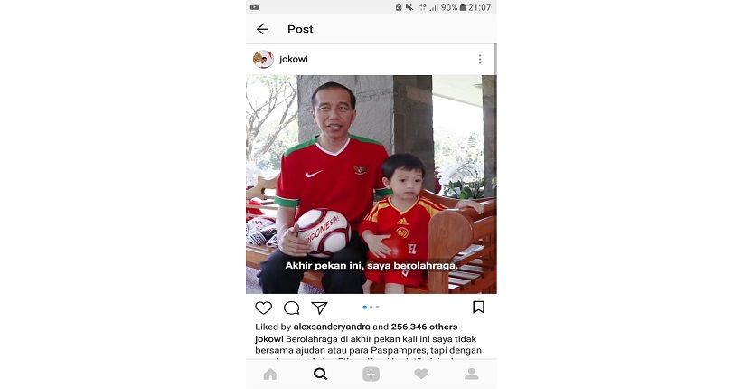 Promosikan Asian Games 2018 Begini Gaya Jokowi Main Tinju Dengan Cucu