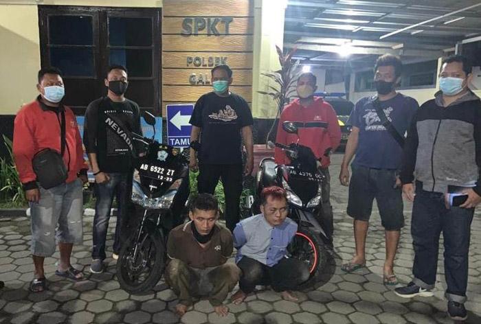 Kabur Bawa Motor Curian Pencuri Babak Belur Dihajar Warga