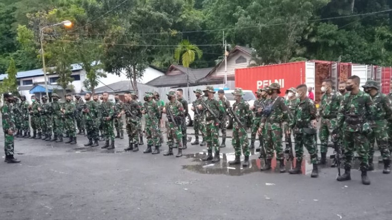 Prajurit Tni Satgas Tmmd Dari Manado Tiba Di Sangihe