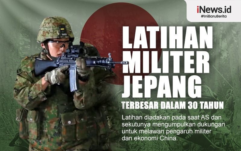 Infografis Pasukan Bela Diri Jepang Gelar Latihan Perang Besar Besaran