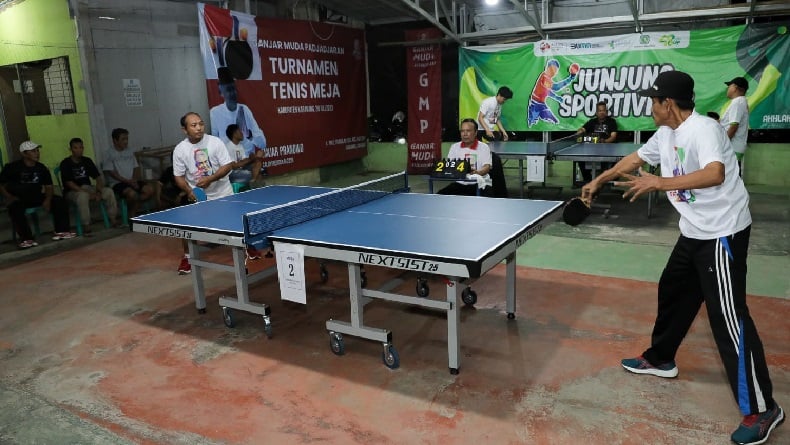 Tiru Gaya Hidup Sehat Ganjar Pranowo Gmp Gelar Turnamen Tenis Meja Di