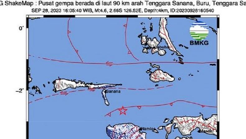 Gempa Bumi Terkini Magnitudo Guncang Sanana Maluku Utara