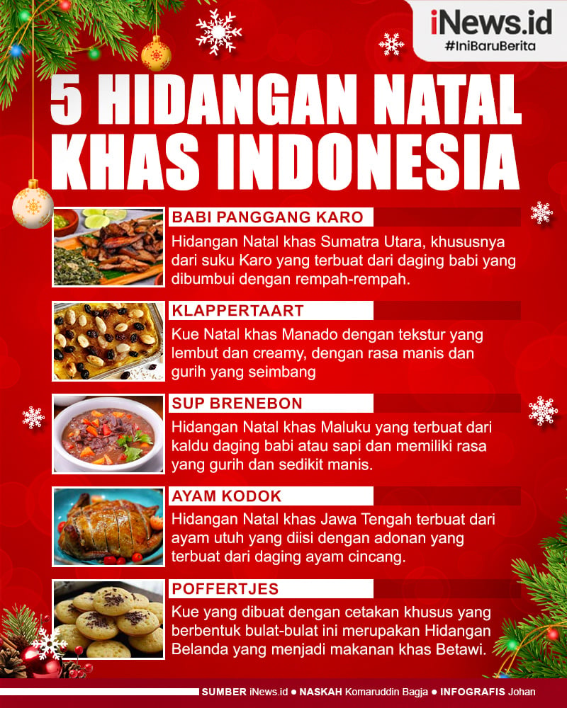 Infografis Wajib Dicoba Hidangan Natal Khas Indonesia