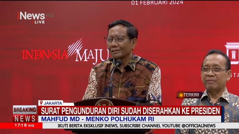 Mahfud Serahkan Surat Pengunduran Diri Ke Jokowi Tak Ada Ketegangan