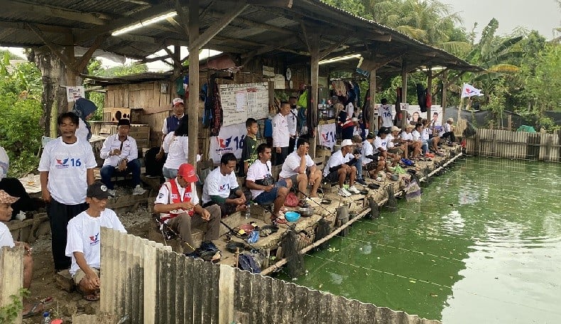 Gelar Lomba Mancing Di Semanan Caleg Partai Perindo Dina Masyusin