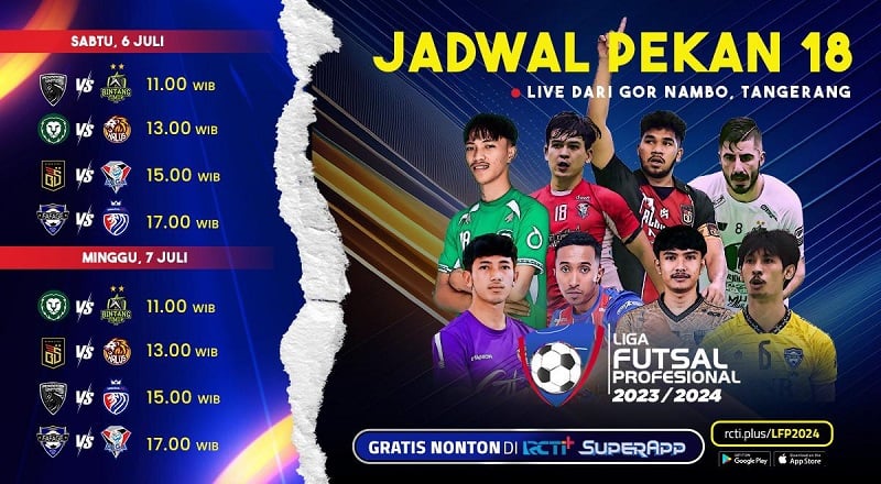 Jadwal Lengkap Liga Futsal Profesional 2023 2024 Pekan Ini Saksikan Di