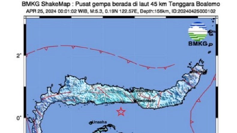 Analisis Gempa Bumi M5,3 Guncang Boalemo Gorontalo, Terasa Kuat di Bone Bolango