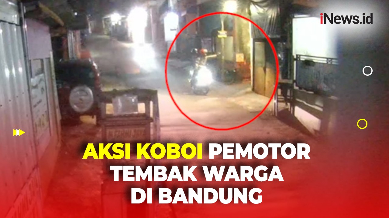 Aksi Koboi Pemotor Lepaskan Tembakan ke Warga di Jalanan Bandung