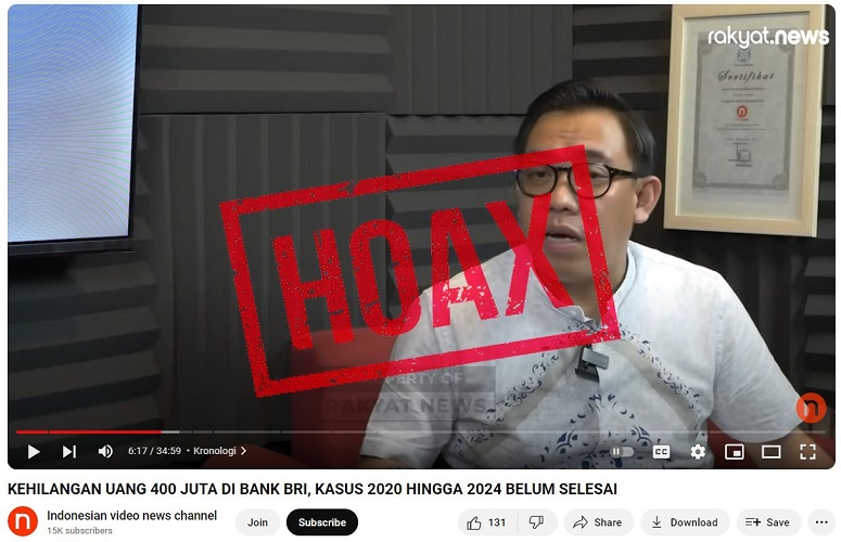 BRI Ungkap Fakta Video Viral Uang Hilang Rp400 Juta, Terjebak Investasi Bodong