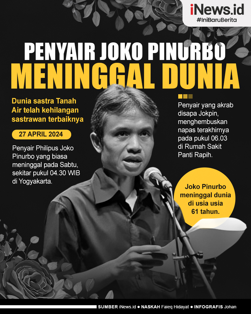 Infografis Penyair Joko Pinurbo Meninggal Dunia