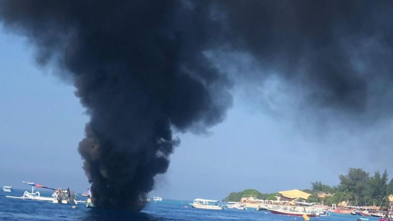 Speedboat Terbakar di Perairan Gili Trawangan, Kapten Kapal Terluka