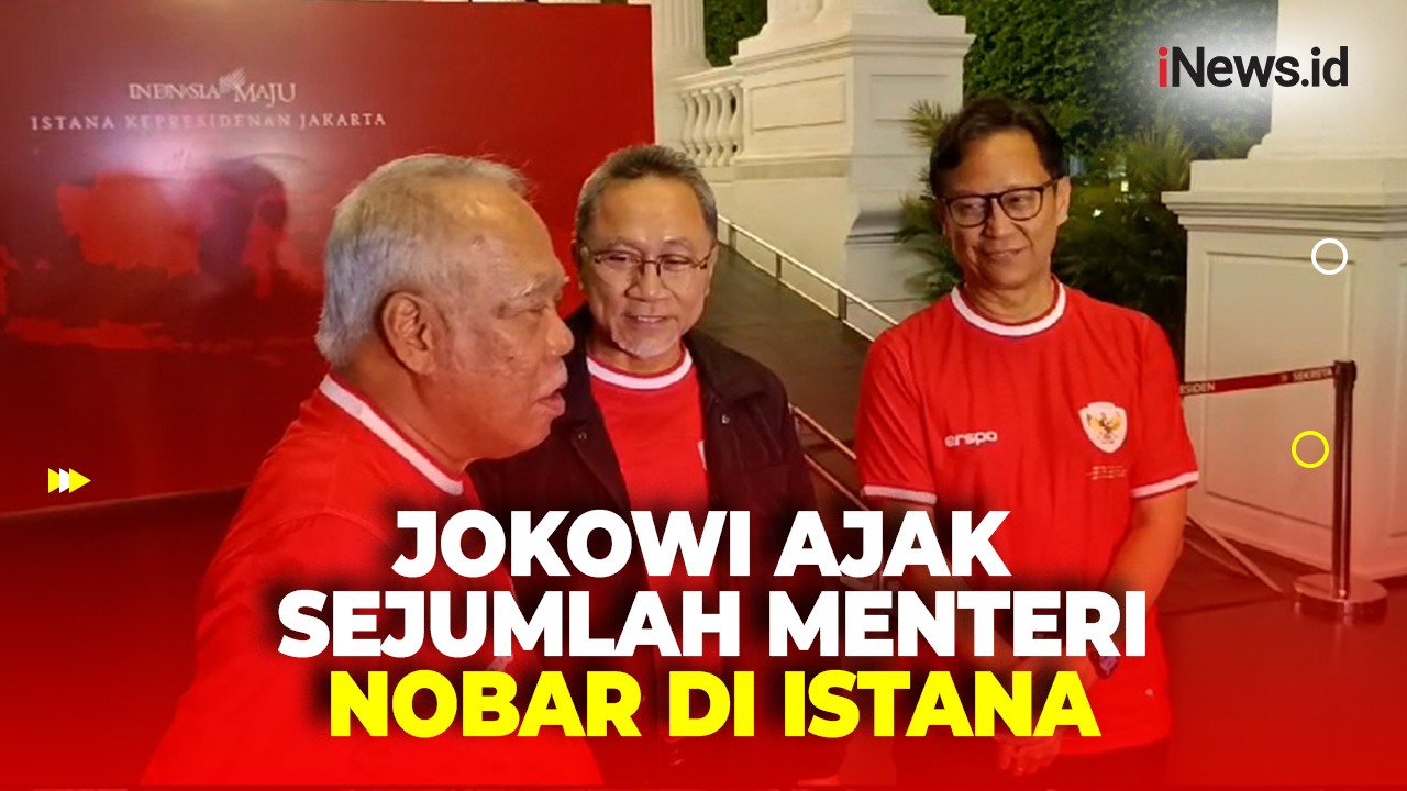 Jokowi Gelar Nobar Laga Indonesia vs Uzbekistan, Ajak Sejumlah Menteri Nobar dan Relawan di Istana