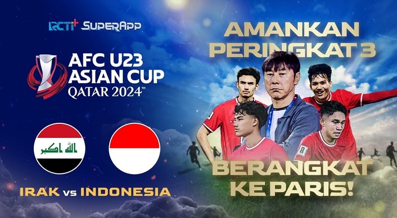 Cara Nonton Live Streaming Indonesia U-23 vs Irak U-23, Simak Perjuangan Garuda Muda!