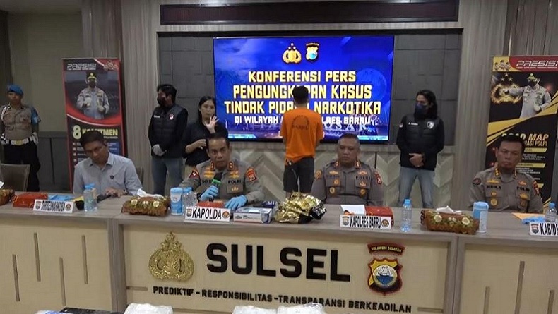 Polisi Gagalkan Sabu 30 Kg Masuk Sulsel dari Kalimantan, 1 Warga Makassar Ditangkap