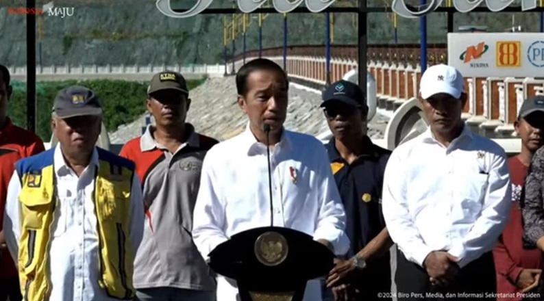 Presiden Jokowi Resmikan Bendungan Tiu Suntuk Senilai Rp1,4 Triliun