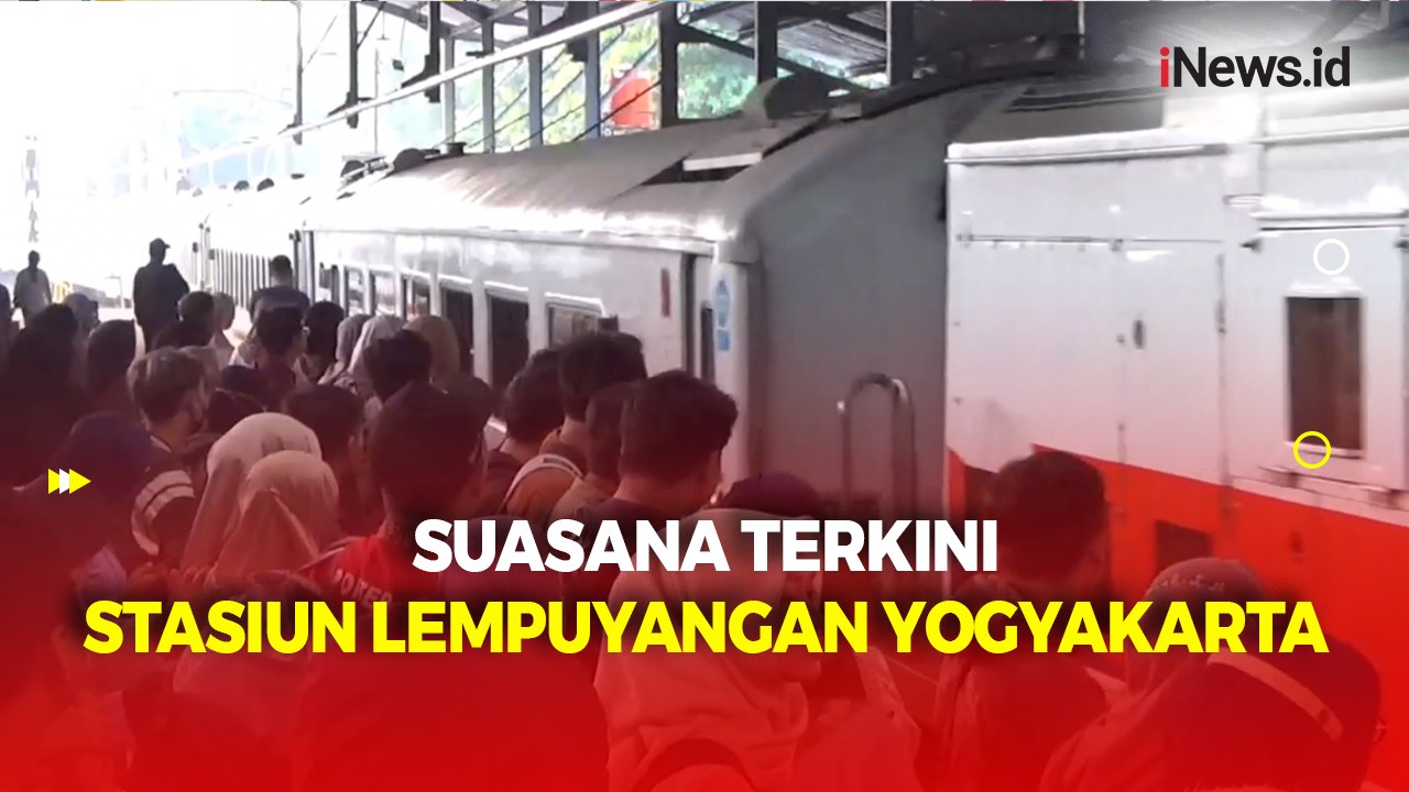 Libur Nasional Kenaikan Isa Almasih, Ribuan Penumpang Padati Stasiun Lempuyangan Yogyakarta 